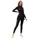Solid Color Long Sleeved Trousers Fully Surrounded Conservative Beach Surfing Sunscreen Swimsuit Arab One Piece Swimsuit_voghion.com