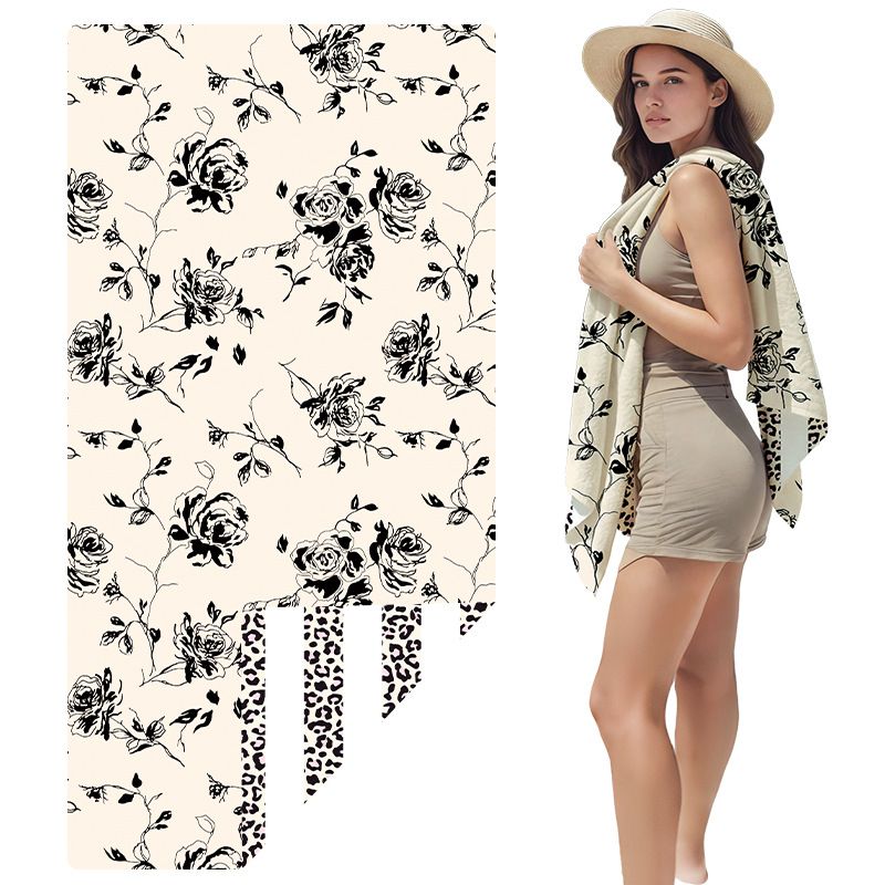 Quick Dry Towel Double Sided Fleece Double Sided Printed Beach Towel Sports Towel_voghion.com