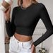 2025 European Women's Sexy Backless T-Shirt Casual Short Slim-Fit Knitted Long-Sleeved T-Shirt Tops_voghion.com