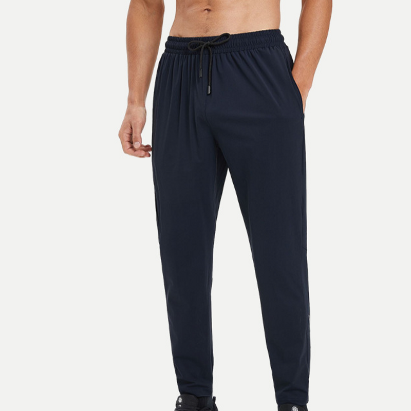 Men's Clothing Men's Summer Thin New Trend Zipper Fitness Elastic Quick Drying Sports Casual Trousers_voghion.com