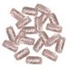 6-Teeth Clips For Hair Extension, Wigs|U-Shape Metal Silicon Clips | 28mm Length 50Pcs Per Pack Light Brown Color_voghion.com