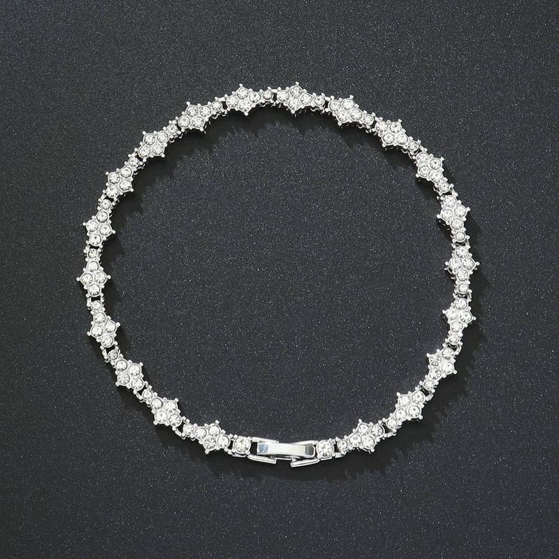 Men's & Women's Hip Hop Tennis Chain Bracelet - Cubic Zirconia Stainless Steel Jewelry With Spring Clasp (Adjustable Unisex Couple Gift)​_voghion.com