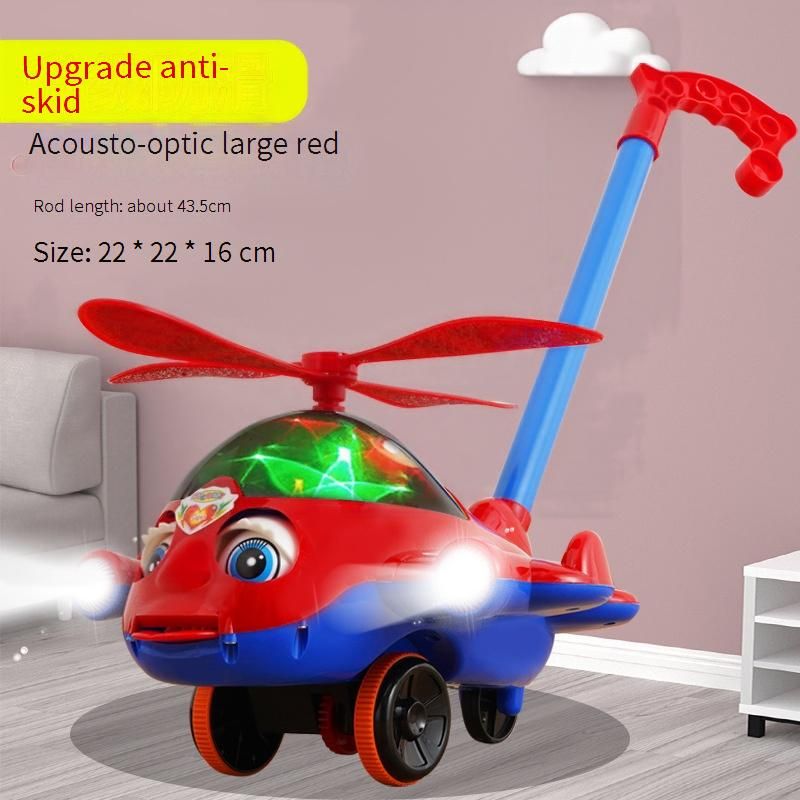 ​​Interactive Baby Walker Toy With Lights & Music – Airplane Push Stroller For Toddlers (Red/Yellow, Ages 0-3)​​_voghion.com