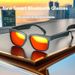 Smarte Bluetooth-Brille mit austauschbaren Gläsern und Knochenleitungs-Audio – Polarisierte und Blaulicht-blockierende Sonnenbrille für Musik, Anrufe und Sport_voghion.com
