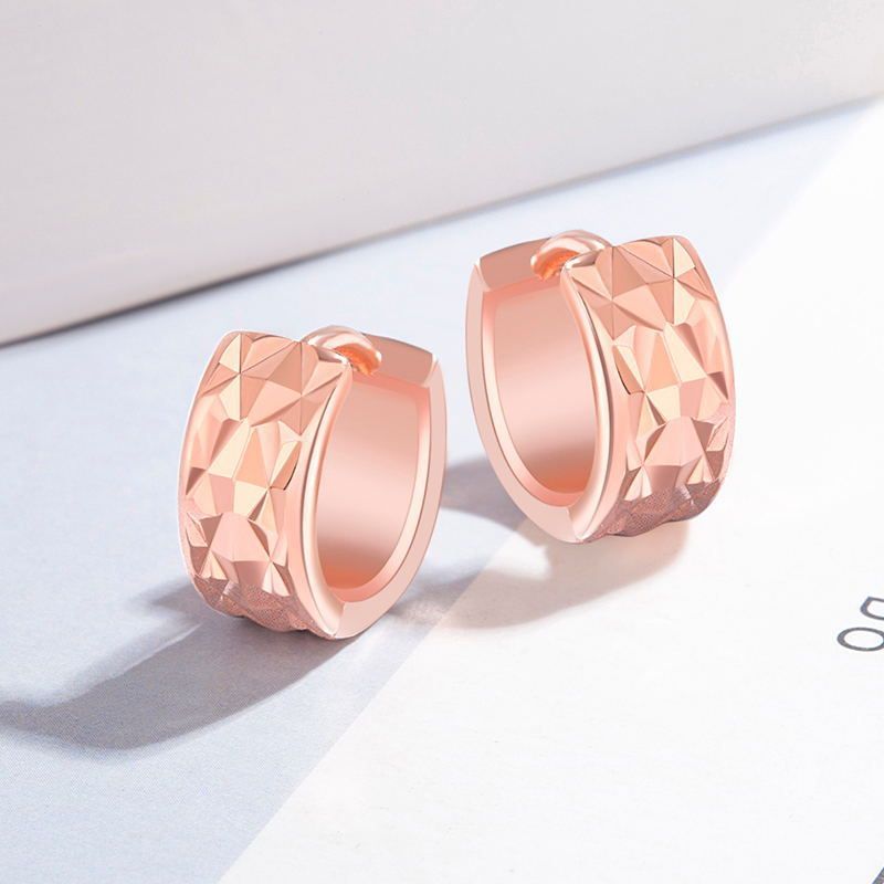 Orecchini unisex alla moda, convessi, lucidi, larghi, con taglio pendolare_voghion.com