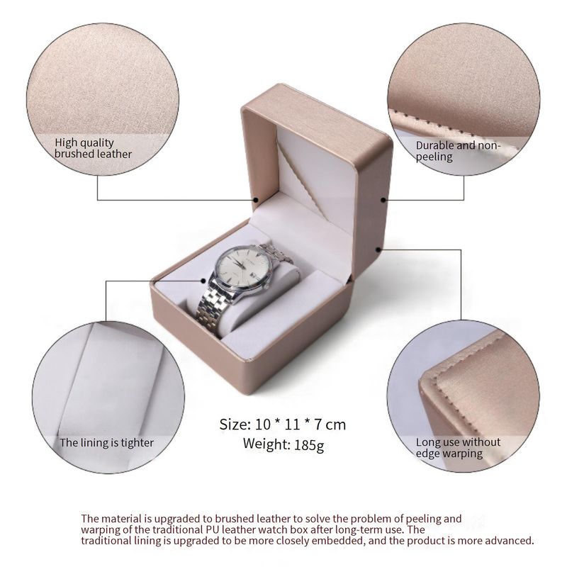 Premium-Uhrenbox aus PU-Leder mit Klappdeckel – Elegante Aufbewahrungs- und Präsentationsbox für Uhren – Stilvoller und langlebiger Uhrenorganizer (Schwarz/Rot, Matt/Glänzend)_voghion.com