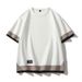 Men's Clothing Plus size New Large Size Summer Men's Short Sleeved T Shirt Thin Breathable Business Casual Sports Round Neck Fashionable All Match_voghion.com