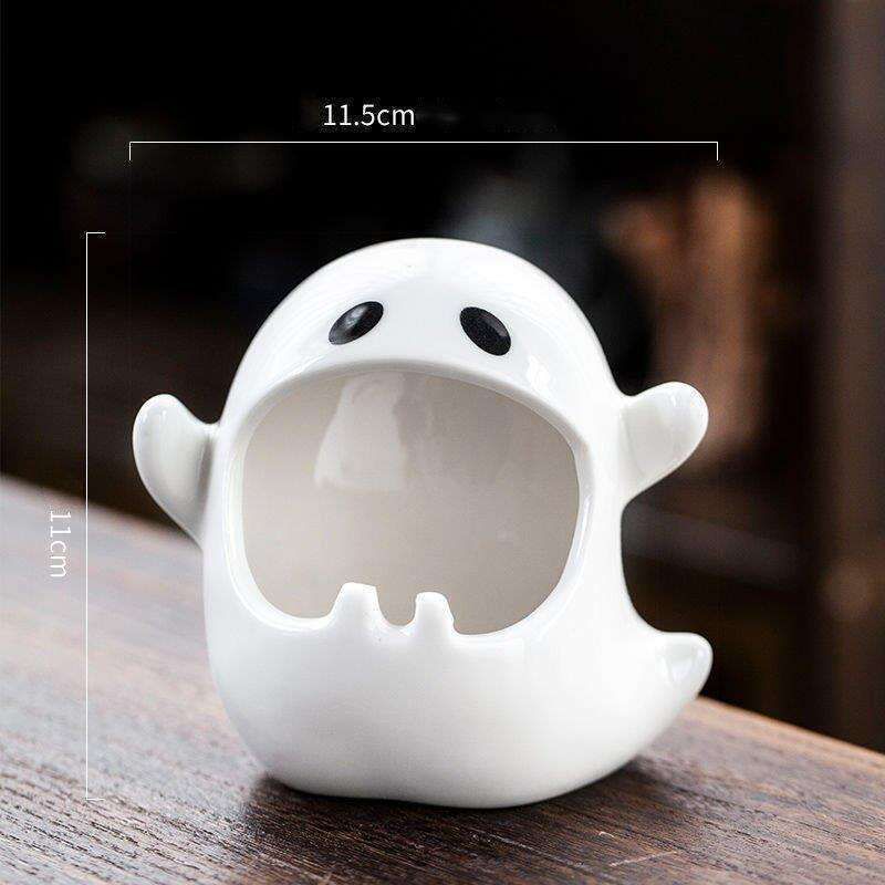【Finom tapintású és jó minőségű porcelán 】 Gyönyörű aranyos hamutartó gyógyító szellem dísz vicces otthon azonos stílus_voghion.com