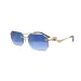 Designer Diamond Rimless Women's Original Eyeglasses Men Women Sunglasses Best Gift with Mirror Case and Box_voghion.com