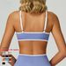 Seamless Color-Block Trim Hollow Back Underwear Running Yoga Sports Bra 9245_voghion.com