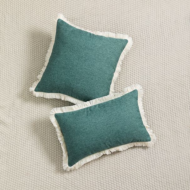 Copricuscino decorativo per divano in cotone e lino colorato con nappa, modello di decorazione per la casa in stile nordico_voghion.com