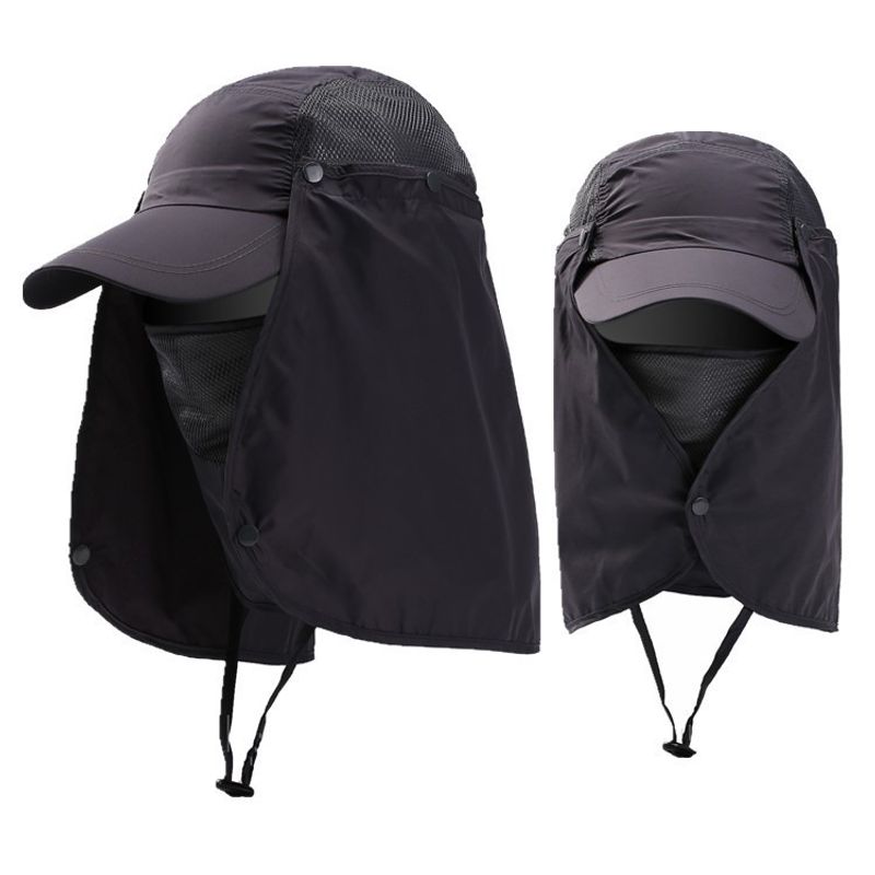 Cappello da sole con protezione solare per escursioni e pesca, estivo, all'aperto, con protezione UV, traspirante, staccabile, che copre il viso, ad asciugatura rapida_voghion.com