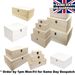 Plain Wood Wooden Rectangular Hinged Storage & Christmas Eve Boxes - CHOOSE SIZE_voghion.com