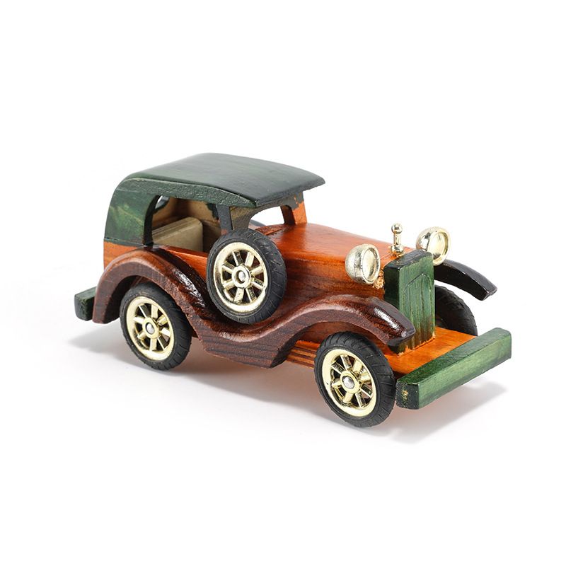 Fashion Retro Wooden Car 8 Inch Creative Home Desktop Ornaments Car Decoration Model Ornaments Manufacturers Wholesale_voghion.com
