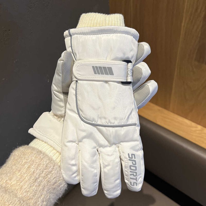 Gants de ski pour femme, écran tactile, doublure polaire, épais, résistants au froid, coupe-vent, sport, cyclisme, homme_voghion.com