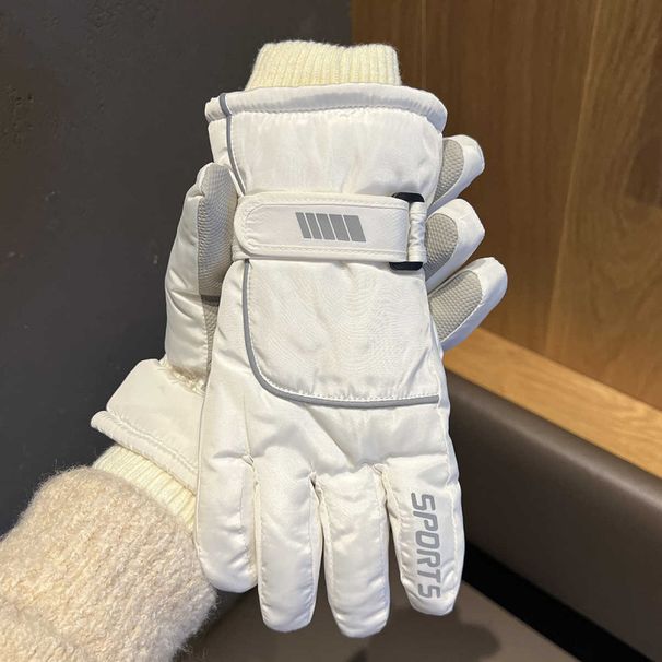 Gants de ski pour femme, écran tactile, doublure polaire, épais, résistants au froid, coupe-vent, sport, cyclisme, homme_voghion.com