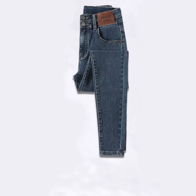 Dameskleding Herfstpak Temperament Tweedelig Shirt Top Slim Jeans Plus Size Tweedelig Pak_voghion.com