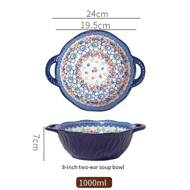 Keramik-Suppenschüssel im Bohemian-Stil mit Griffen – große Servierschüssel für Ramen, Salat und Pasta, mikrowellengeeignet_voghion.com