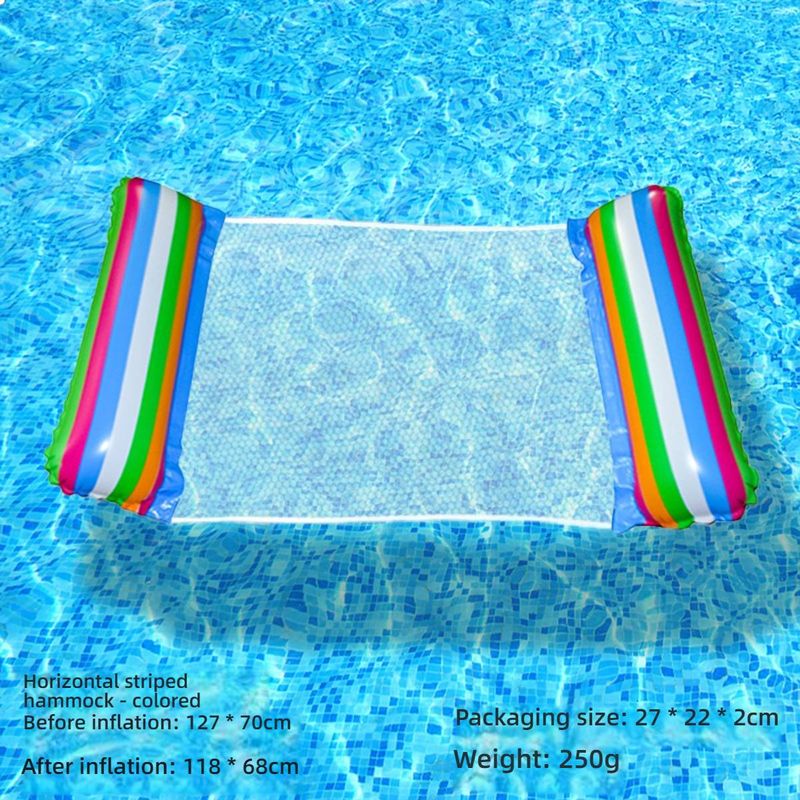 Inflatable Floating Lounger - Foldable Backrest With Mesh Net For Pool, Lake & Beach_voghion.com