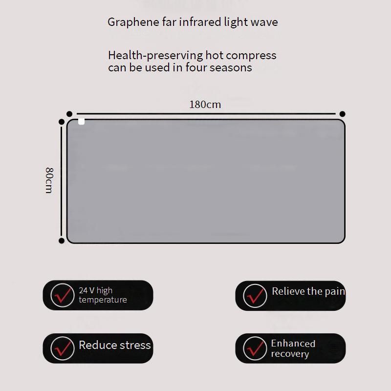 4V High-Power Graphene Heating Blanket With Far Infrared Therapy, Smart Temperature Control, Washable Ultra-Soft For_voghion.com