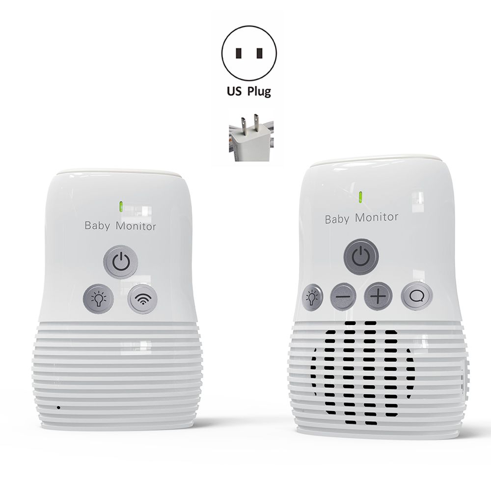 Drahtloses Audio-Babyphone mit Gegensprechfunktion, Gegensprechanlage mit Tonalarm für Kleinkinder mit Nachtlicht (EU-Stecker, UK-Stecker)_voghion.com