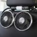 Ventilatore per auto con doppia testa USB per sedili posteriori - Ventola di raffreddamento silenziosa da 5 V, girevole a 360°, con flusso d'aria indipendente per berline, SUV, camper e camion_voghion.com