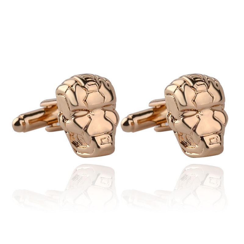 new paint retro crystal cufflinks fashion ghost face men's shirt cufflinks_voghion.com
