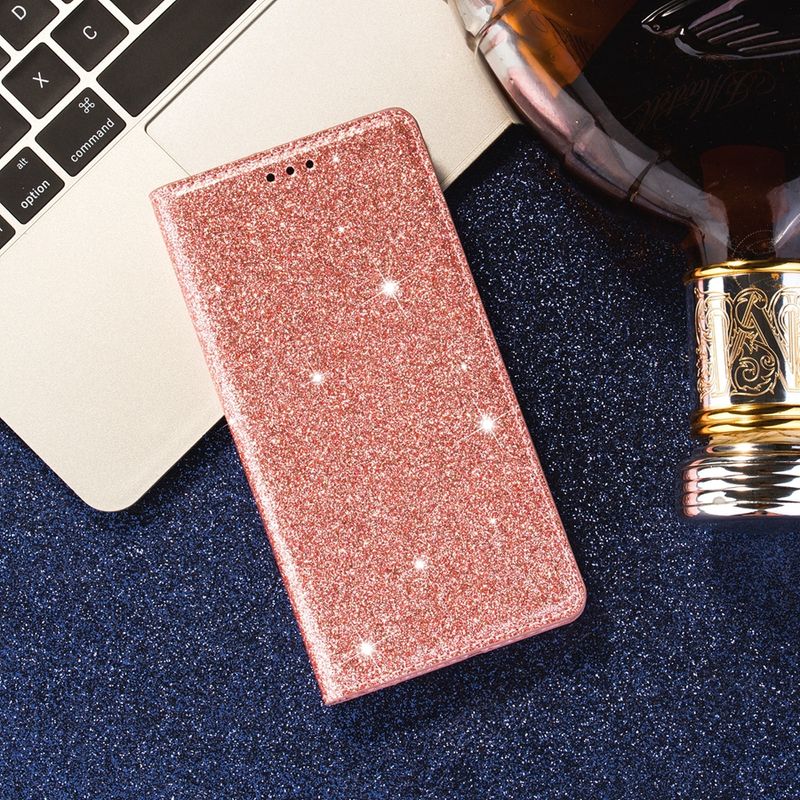 Custodia a portafoglio con glitter per Samsung Galaxy S21 Ultra S21 FE S20 FE S10 Plus A03S A12 A13 A21S A22 A31_voghion.com