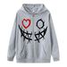 Men's Clothing Hoodies Gothic Couple Large Size Gothic Unisex Zip-Up Hoodie With Dark Print – Oversized Streetwear Pullover For Men & Women_voghion.com