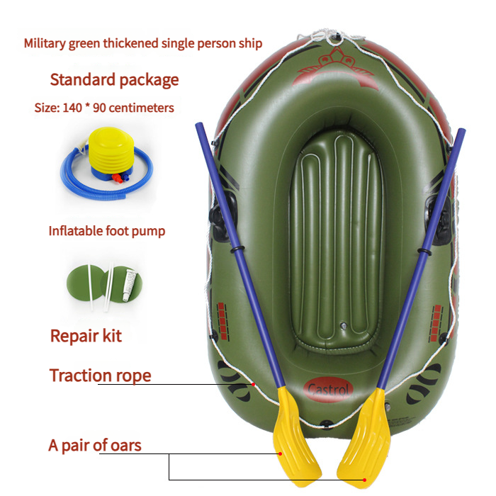 Thickened Inflatable Rubber 2/3/4 Rowing Wear-resistant Air Cushion Lifesaving Fishing Assault Boat_voghion.com