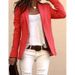 Women's Clothing candy color long sleeved small suit suit commuter style slim fit jacket for women_voghion.com