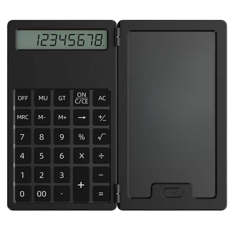 Solar-Powered Scientific Calculator With Writing Pad - 12-Digit Display, Dual Power (Battery & Solar), Portable & Lightweight For Students, Office_voghion.com