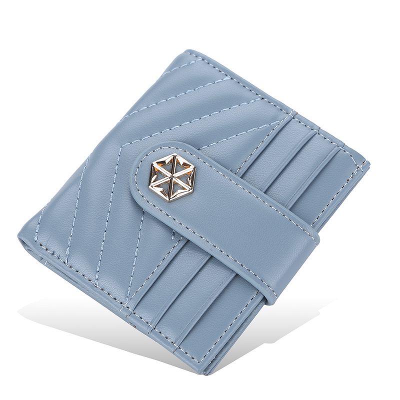 Monederos y portamonedas nuevo tarjetero para mujer con ranura para múltiples tarjetas en relieve y hebilla tarjetero para tarjetas bancarias billetera compacta de moda para mujer_voghion.com