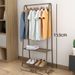 Freestanding Clothing Rack – Sturdy Metal Garment Rack With Wheels For Bedroom, Closet, Or Balcony – Modern Mobile Wardrobe Organizer_voghion.com