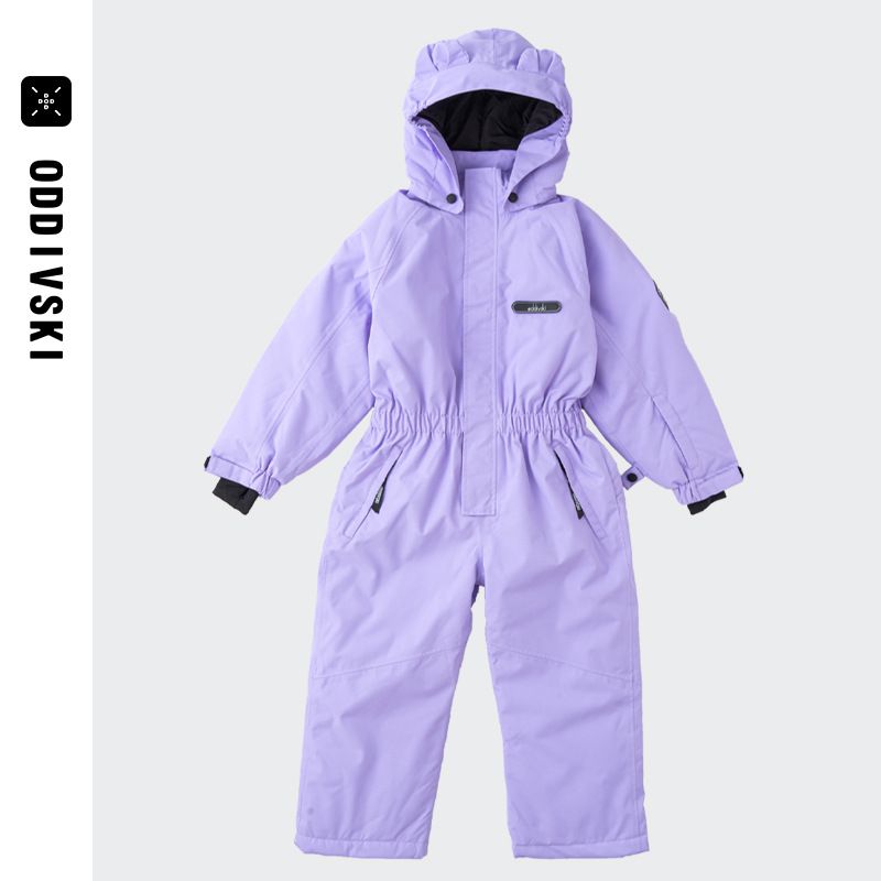 "Geïsoleerd sneeuwpak voor kinderen - waterdicht en winddicht eendelig skipak voor jongens en meisjes (Aurora/Paars/Alfabet/Bliksem, 100-140 cm)"_voghion.com