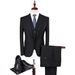 CT Men's Korean Style Slim Fit Suit Set Large Size Business Casual Groom Tuxedo Blazer_voghion.com