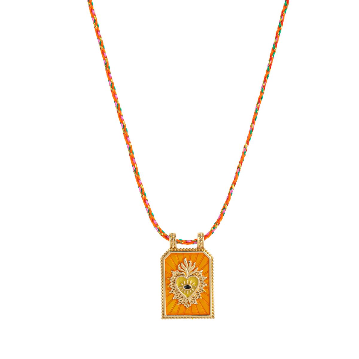 Women's Jewelry Fashion Simple Color Rope Love Tarot Pendant Necklace Lucky Bead Chain Gold Plated Color Preservation_voghion.com