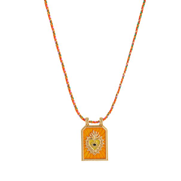 Women's Jewelry Fashion Simple Color Rope Love Tarot Pendant Necklace Lucky Bead Chain Gold Plated Color Preservation_voghion.com