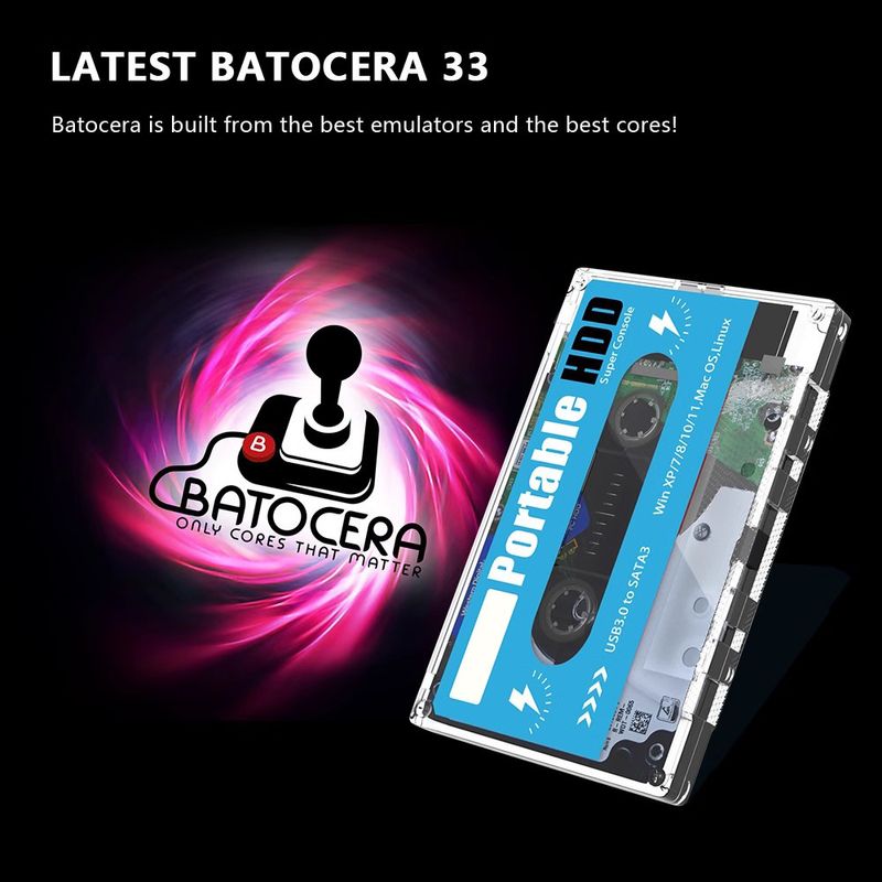Batocera nostalgic game console USB external hard drive ODM/OEM_voghion.com