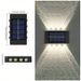 Solar-Wandleuchte, 6/8 LED-Deckleuchten für den Außenbereich, Wandleuchte, für Innenhof, Straße, Zaun, Garage, Garten, perfekte Dekoration_voghion.com