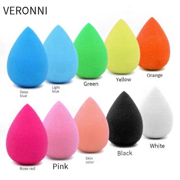 Cotton Pads 40*60mm Wet And Dry Dual Use Hydrophilic Non Latex Water Drop Shaped Powder Puff Three Dimensional Makeup Powder Puff Beauty Egg Tool_voghion.com