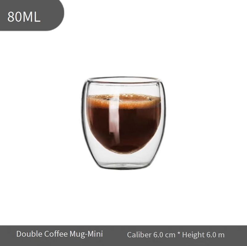 Double-Wall Insulated Glass Coffee Mug - Heat Resistant & Shatterproof Clear Glass Cup Space (Hot/Cold Beverages Dishwasher Safe)​_voghion.com