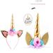 Cerchietto per capelli con unicorno incantato per bambine – Accessorio scintillante per capelli per feste di compleanno con motivo floreale e decorazione per torta_voghion.com