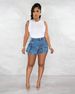 2025s CM8676 New Women's Stretch Denim Cargo Shorts With Zipper And Multiple Pockets_voghion.com