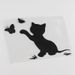 personalized creative scratch stickers butterfly cat cat car stickers reflective stickers_voghion.com