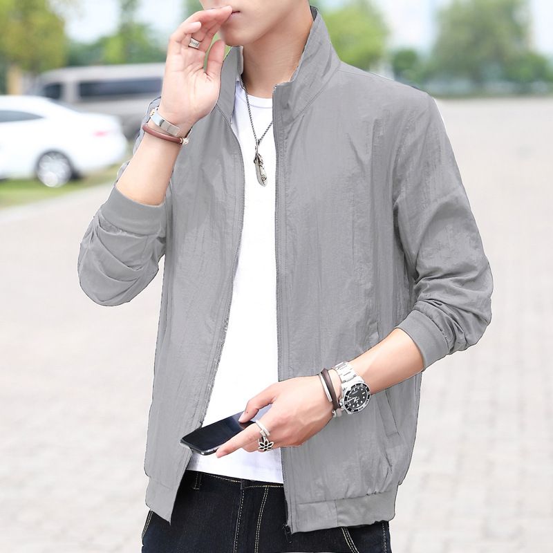 Suitable For All Seasons 2024 New Stand Collar Skin Summer Coat Sun Protection Jacket Men's Fishing_voghion.com