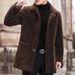 Imitation Lamb Wool Jacket Lapel Short Imitation Fur Coat Men's Lamb Wool Thickened Coat Long Coat_voghion.com