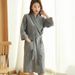 Pure Cotton Bathrobe Spring And Summer Thin Double Layer Gauze AB Surface Hotel Bathrobe Men And Women Couple Nightgown_voghion.com