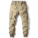 Men's Workwear Pants Trend Style Youth Oversized Solid Color Leggings With Multiple Pockets_voghion.com