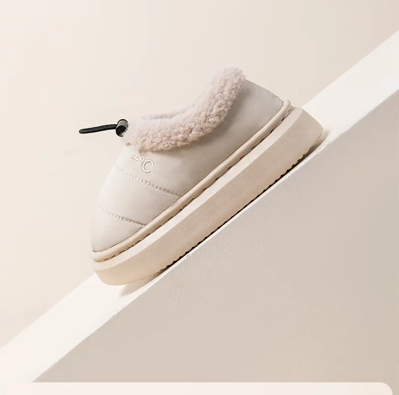 Kapcie bawełniane dla dzieci Maluch niemowlę bawełniany woreczek na buty obcas chłopiec skarb zima dzieci dziewczynki chłopcy puch materiał rodzic-dziecko kapcie_voghion.com